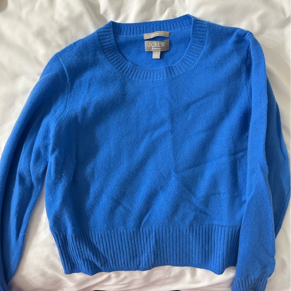 Jcrew cashmere shrunken crewneck sweater S